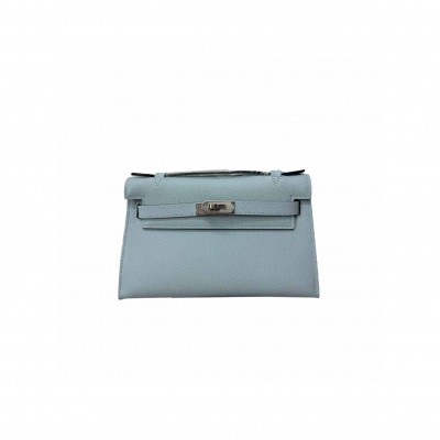 HERMES MASTER POCHETTE 22 CM HARDWARE EPSOM LEATHER (22*14*7cm) 
